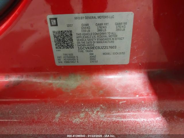 1GCVKREC0JZ217603 Chevrolet Silverado 1500