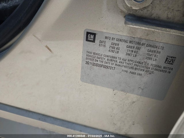 Chevrolet Impala 2lt 2015 2G1125S35F9297017 Image 9