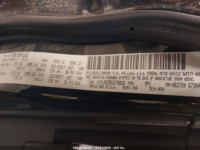 Jeep Cherokee Latitude 2015 1C4PJMCS5FW776632 Image 9
