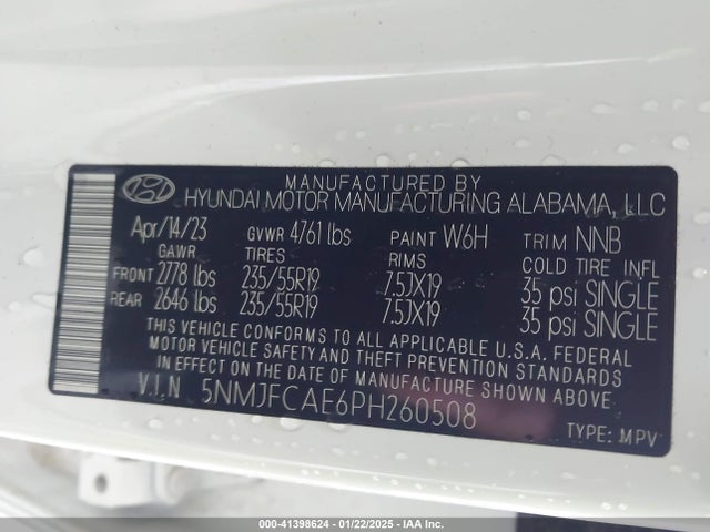 Hyundai TUCSON SEL 2023 5NMJFCAE6PH260508 Image 9