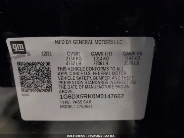 1G6DX5RK0M0147667 Cadillac CT5 LUXURY