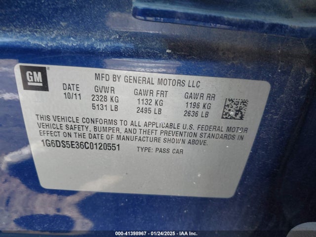 2012 CADILLAC CTS 1G6DS5E36C0120551 Photo 8