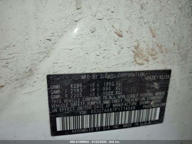 4S3GTAA67P1714548 Subaru Impreza Base 5-door