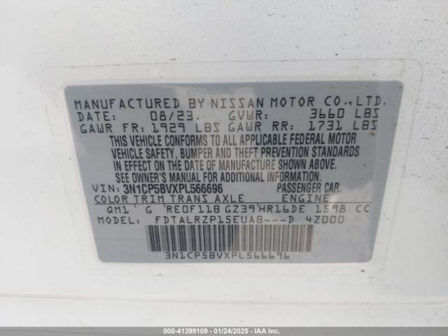 3N1CP5BVXPL566696 Nissan Kicks S Xtronic Cvt