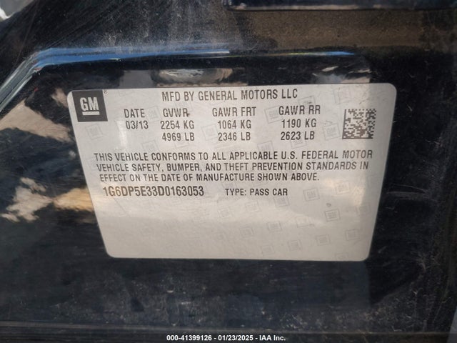 2013 CADILLAC CTS 1G6DP5E33D0163053 Photo 8