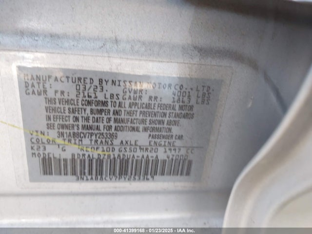 Nissan Sentra Sv Xtronic Cvt 2023 3N1AB8CV7PY253369 Image 9