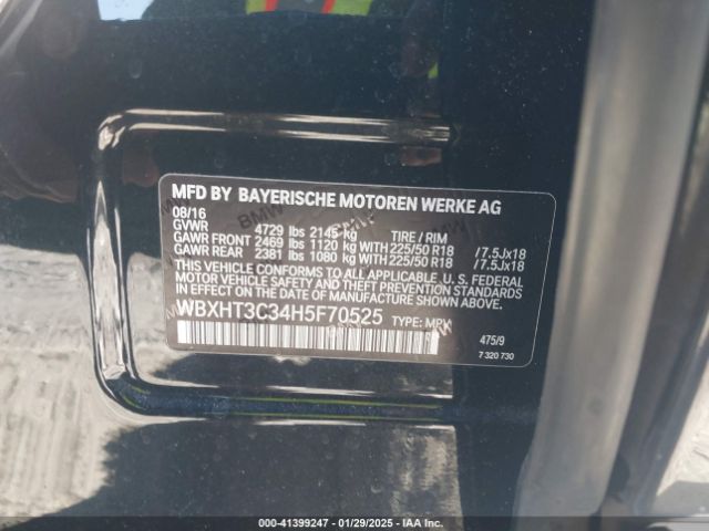 2017 BMW X1 WBXHT3C34H5F70525 Photo 8