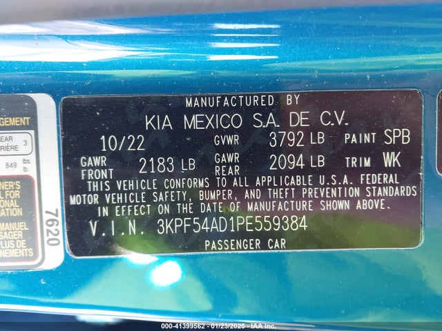 KIA Forte Gt-line 2023 3KPF54AD1PE559384 Image 9