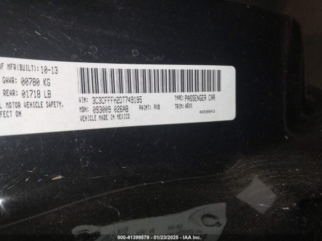 2013 FIAT 500 3C3CFFFH2DT749195 Photo 8