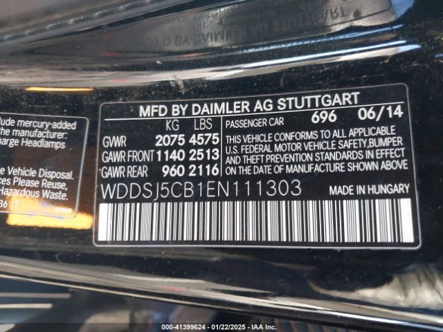 WDDSJ5CB1EN111303 Mercedes-Benz Cla 45 Amg 4matic