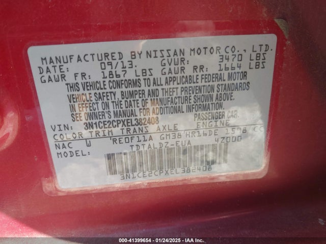 Nissan Versa Note Sv 2014 3N1CE2CPXEL382408 Image 9
