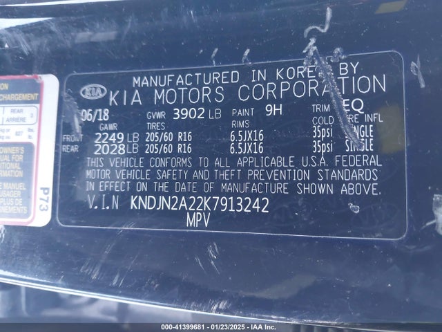 KIA Soul 2019 KNDJN2A22K7913242 Image 9
