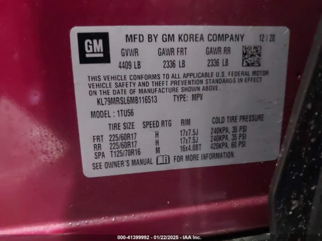 2021 CHEVROLET TRAILBLAZER KL79MRSL6MB116513 Photo 8