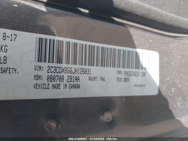 Dodge Charger Sxt Rwd 2018 2C3CDXBG6JH126031 Image 9