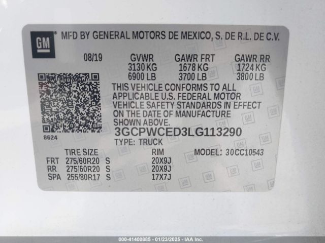 3GCPWCED3LG113290 Chevrolet Silverado 1500