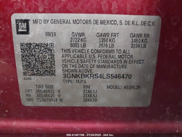Chevrolet Blazer Awd Rs 2020 3GNKBKRS4LS546470 Image 9