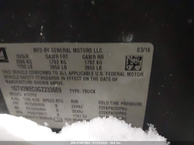 1GTV2NEC9GZ233669 GMC Sierra 1500 Slt