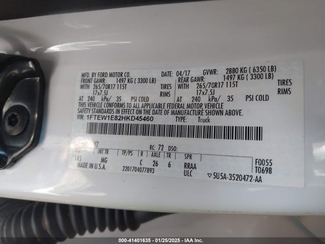 Ford F-150 Xlt 2017 1FTEW1E82HKD45460 Image 9