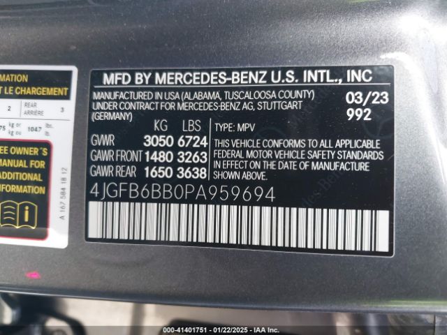 4JGFB6BB0PA959694 Mercedes-Benz Amg Gle 53 4matic