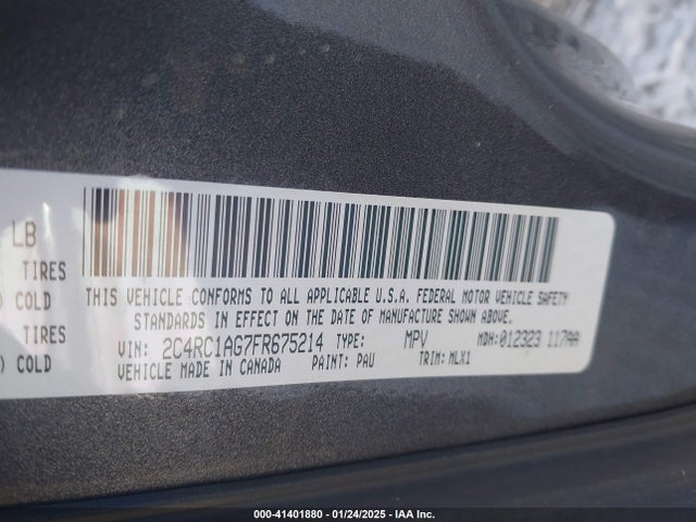 2C4RC1AG7FR675214 Chrysler Town & Country Lx