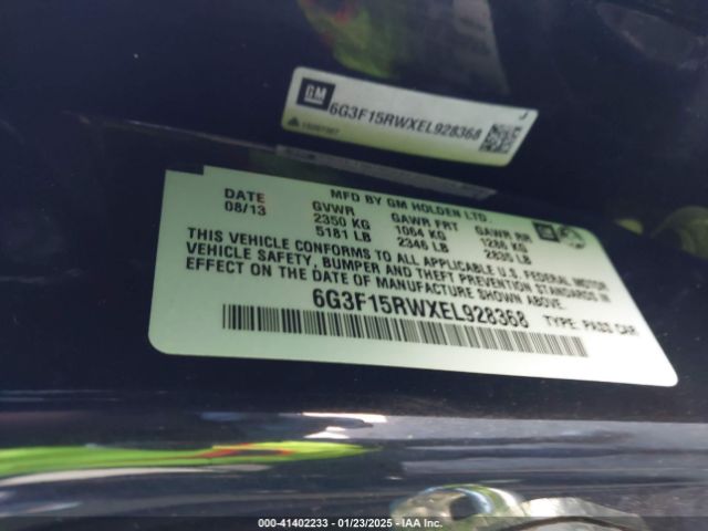 6G3F15RWXEL928368 Chevrolet SS