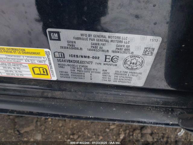 5GAKVBKD5EJ237477 Buick Enclave Leather