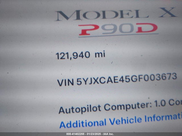 2016 TESLA MODEL X 5YJXCAE45GF003673 Photo 6
