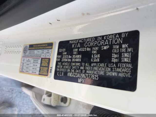 KIA SOUL LX 2022 KNDJ23AU9N7177615 Image 9
