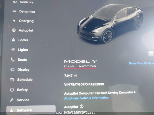 2024 TESLA MODEL Y 7SAYGDEFXRA282830 Photo 6