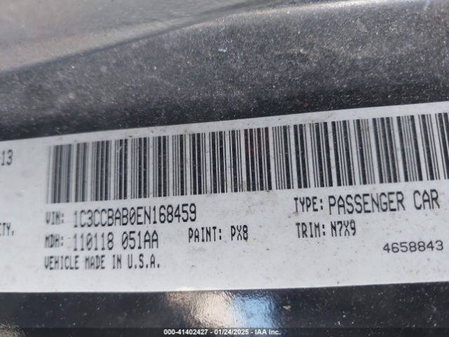 1C3CCBAB0EN168459 Chrysler 200 LX