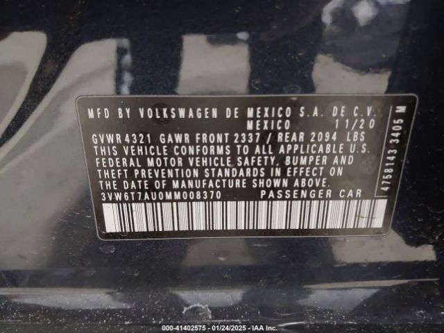 3VW6T7AU0MM008370 Volkswagen Golf Gti 2.0t Autobahn/2.0t S/2.0t Se