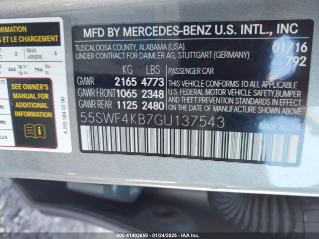 2016 MERCEDES-BENZ C 300 55SWF4KB7GU137543 Photo 8
