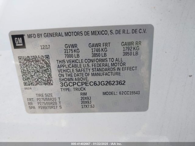 3GCPCPEC6JG262362 Chevrolet Silverado 1500 Custom