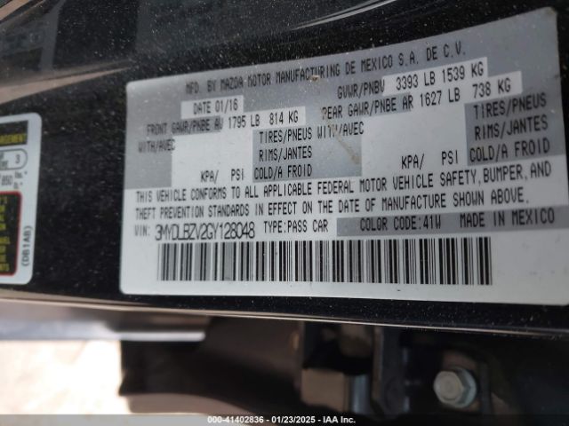 3MYDLBZV2GY128048 Scion IA