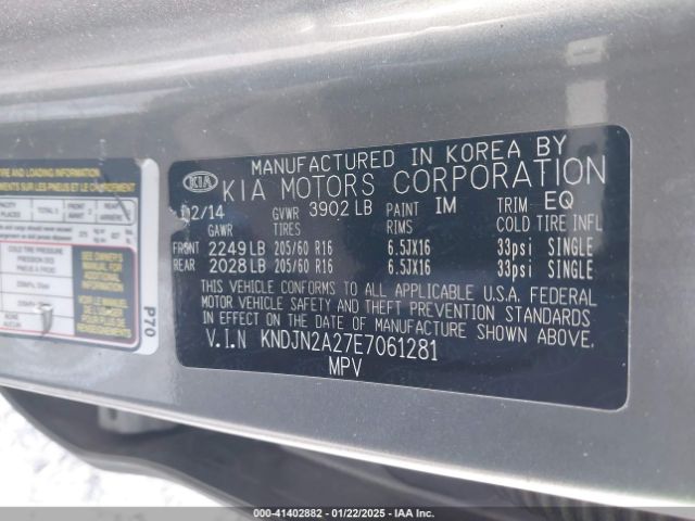 KNDJN2A27E7061281 KIA Soul