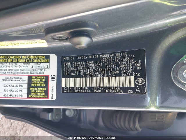 Toyota Corolla Le Plus 2014 2T1BURHE9EC181274 Image 7