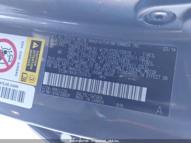 2T2BK1BA9EC250635 Lexus RX 350