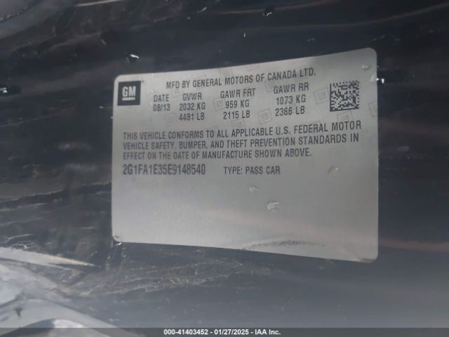 2G1FA1E35E9148540 Chevrolet Camaro 2ls
