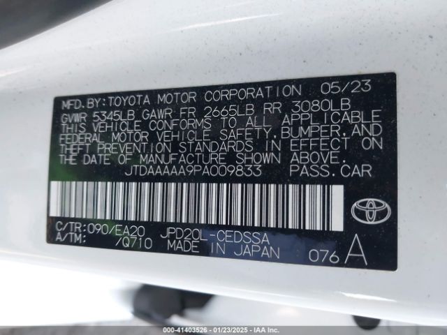 2023 TOYOTA MIRAI JTDAAAAA9PA009833 Photo 8