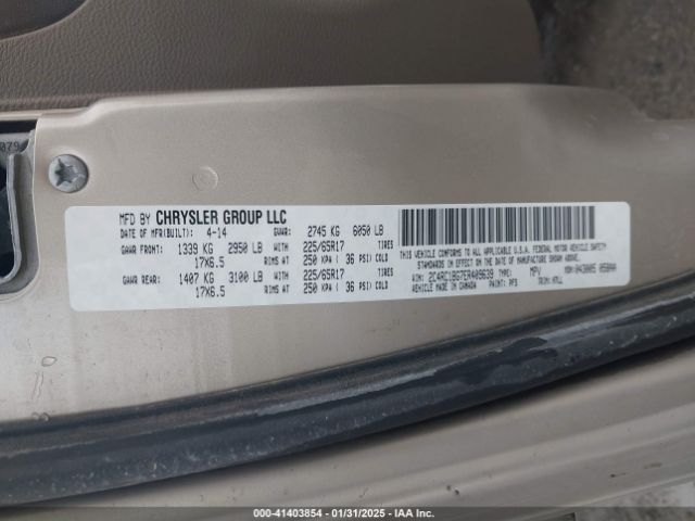 2014 CHRYSLER TOWN & COUNTRY 2C4RC1BG7ER409639 Photo 8