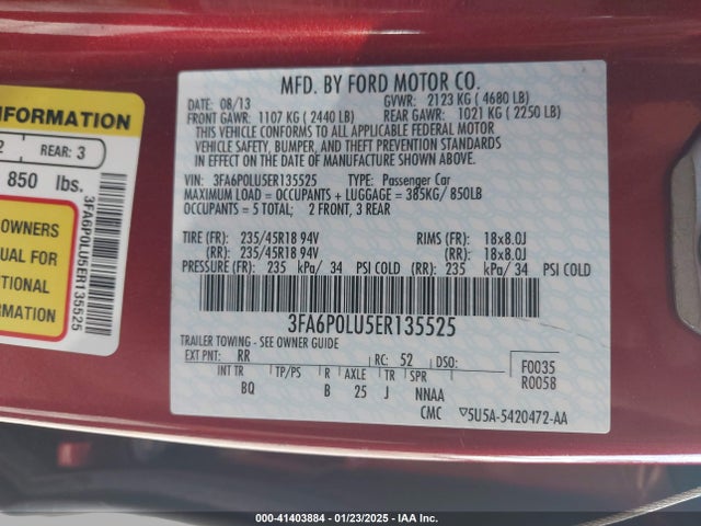 Ford Fusion Hybrid Se 2014 3FA6P0LU5ER135525 Image 9