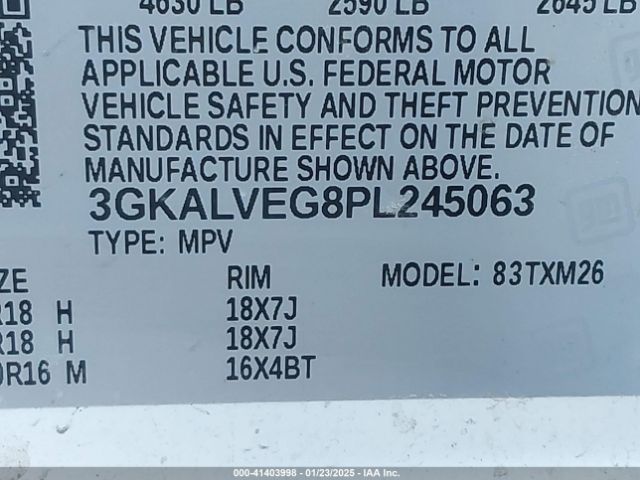 3GKALVEG8PL245063 GMC Terrain Awd Slt