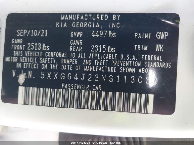 5XXG64J23NG113032 KIA K5 Gt-line
