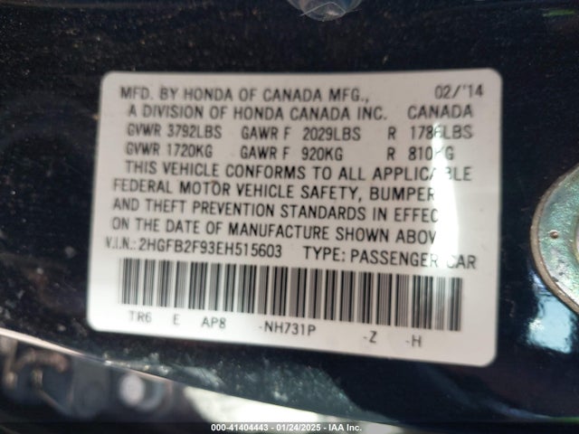 Honda Civic Ex-l 2014 2HGFB2F93EH515603 Image 9