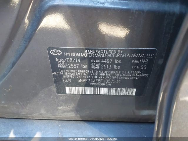 5NPE34AF8FH057534 Hyundai Sonata Sport