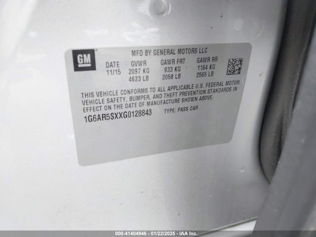 2016 CADILLAC CTS 1G6AR5SXXG0128843 Photo 8
