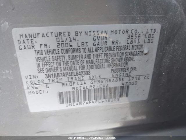 3N1AB7AP4EL642303 Nissan SENTRA SR