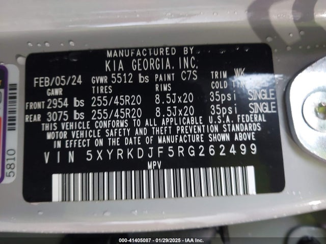 5XYRKDJF5RG262499 KIA Sorento Sx/x-line Sx Prestige/x-pro Sx Prestige