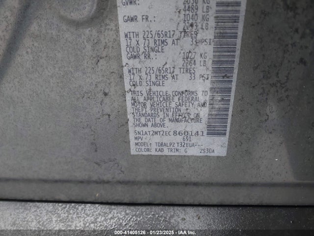 Nissan ROGUE S 2014 5N1AT2MT2EC860141 Image 9