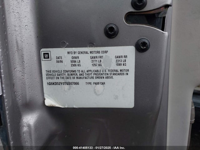 1996 CADILLAC DEVILLE 1G6KD52Y0TU307066 Photo 8